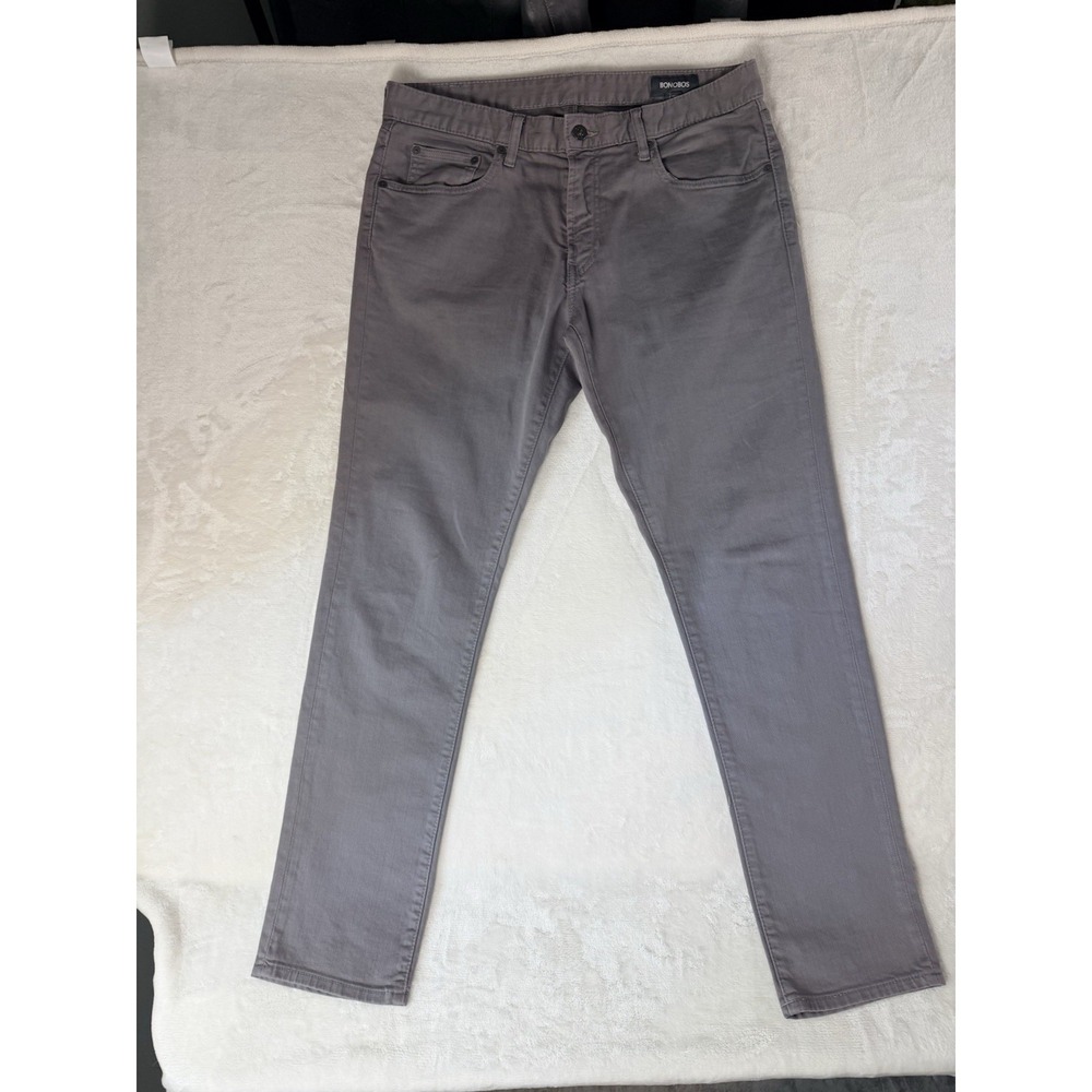 Bonobos Men's Gray Stretch Slim Fit Jeans Pants Size 33x32 Casual
